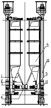 Device used for running of one-side tower of dense-phase tower desulfuration equipment