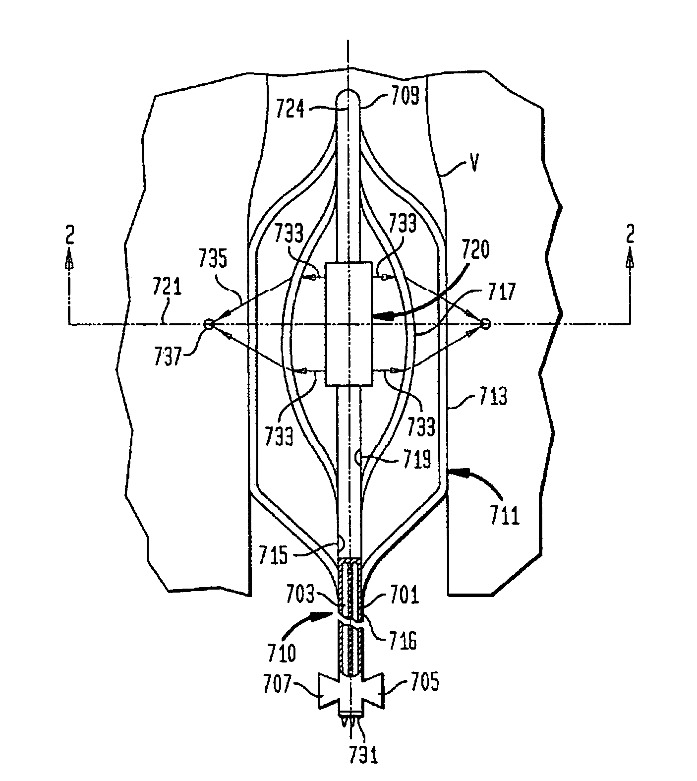 Energy application with inflatable annular lens