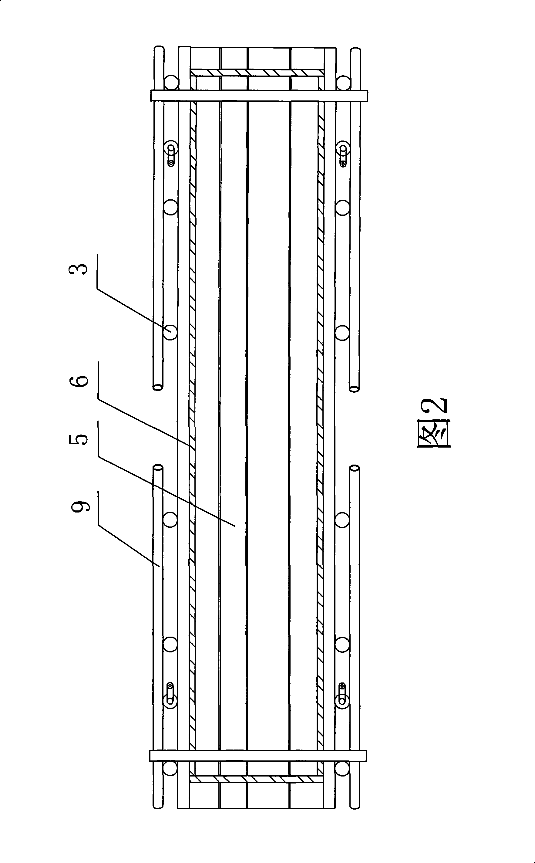 High altitude placing steel pole inner concrete operating platform frame