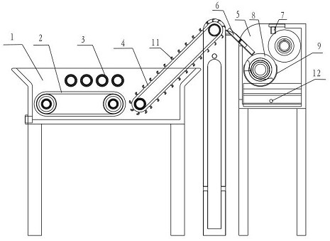 An improved receiving device for fresh duck egg washing machine