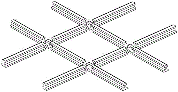 Track crossing device for guide rail crossing with second track