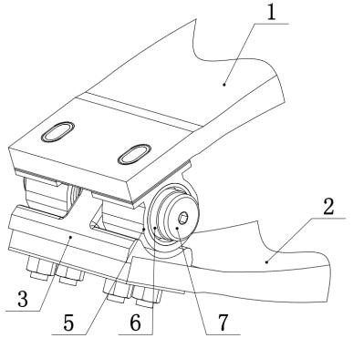 End connecting device of plate spring, mounting method of end connecting device and end deformation method of plate spring