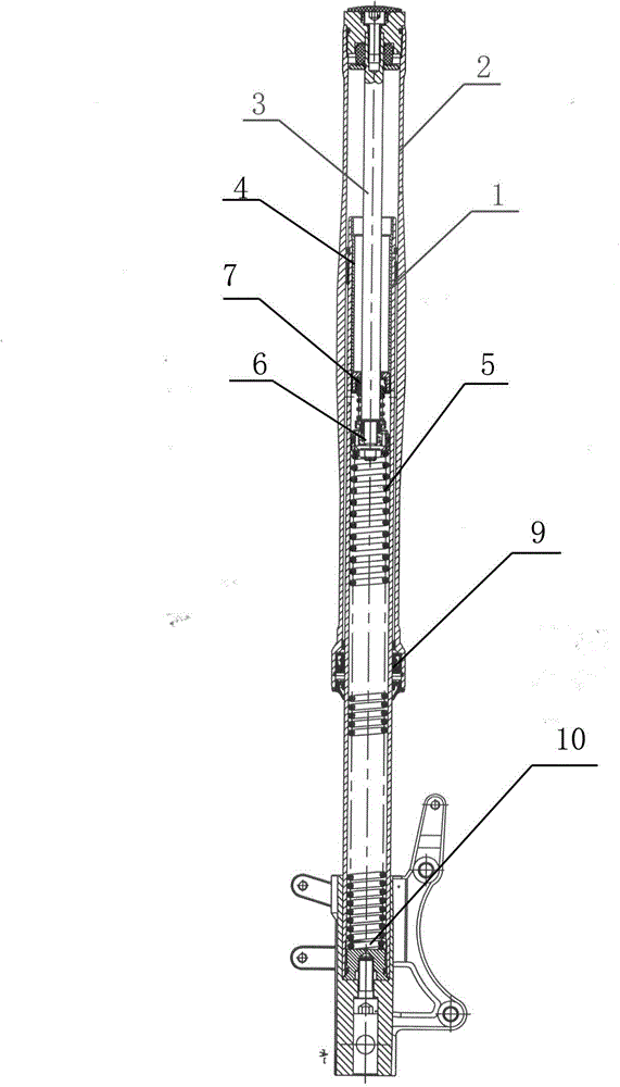 Inverted front shock absorber