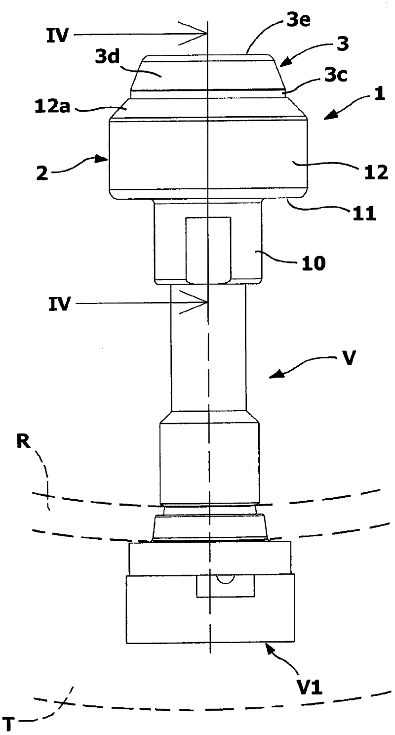 Device for monitoring a vehicle wheel