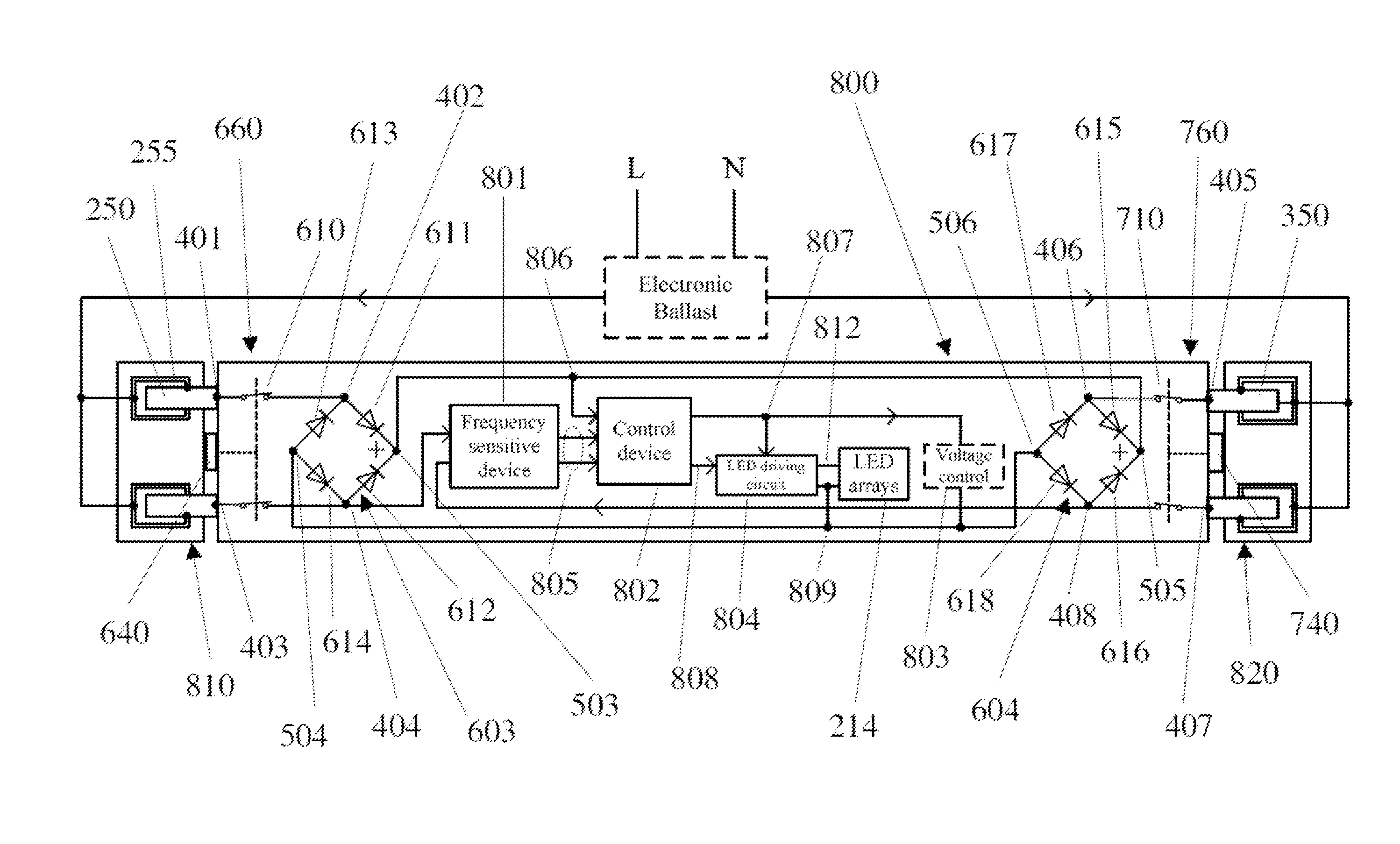 Linear Solid-State Lighting With Frequency Sensing Free Of Fire And Shock Hazards