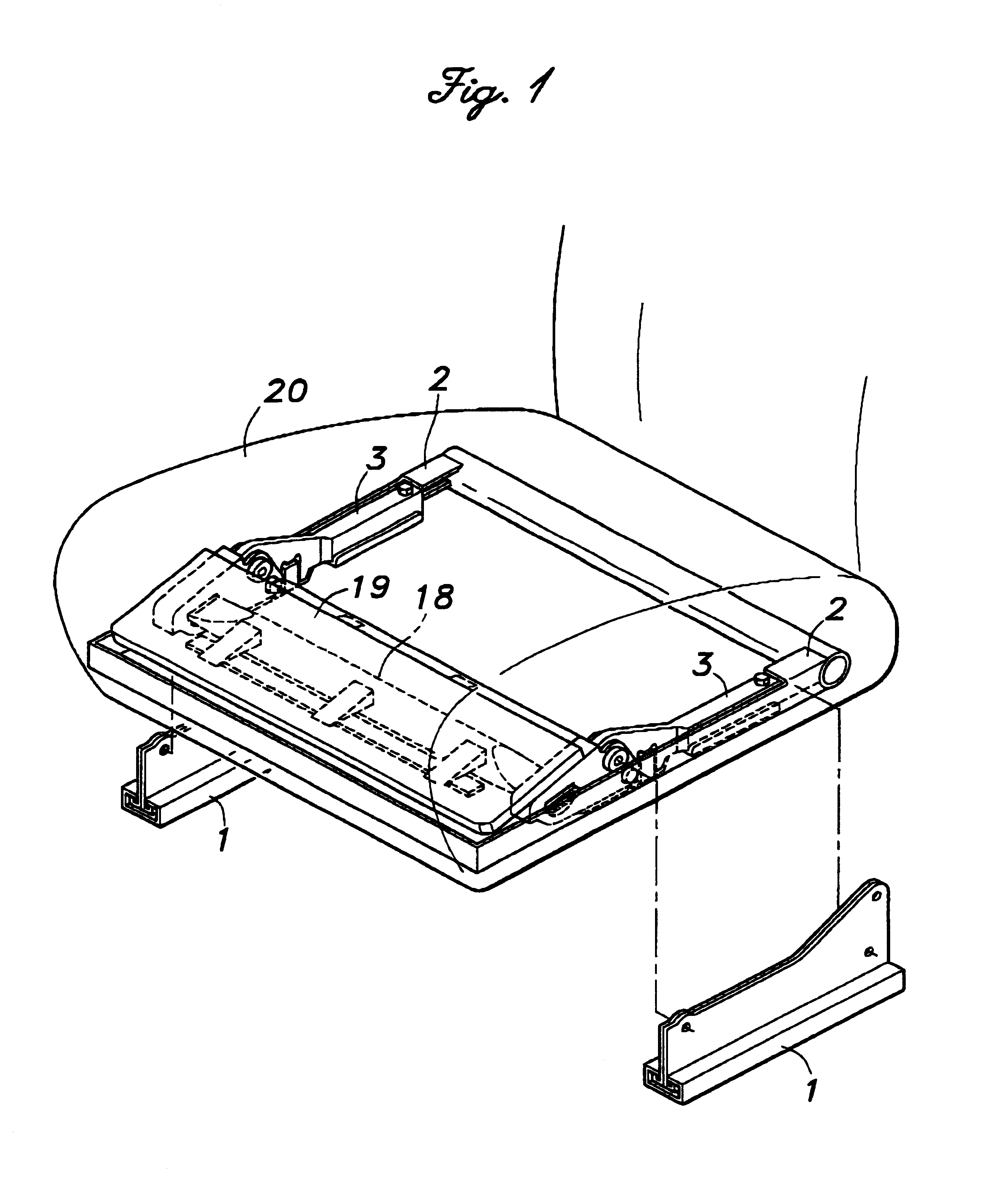 Anti-submarine vehicle seat device