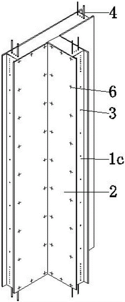 Modular assembly type T-shaped cold-formed thin-walled steel combined wall and connecting mode thereof