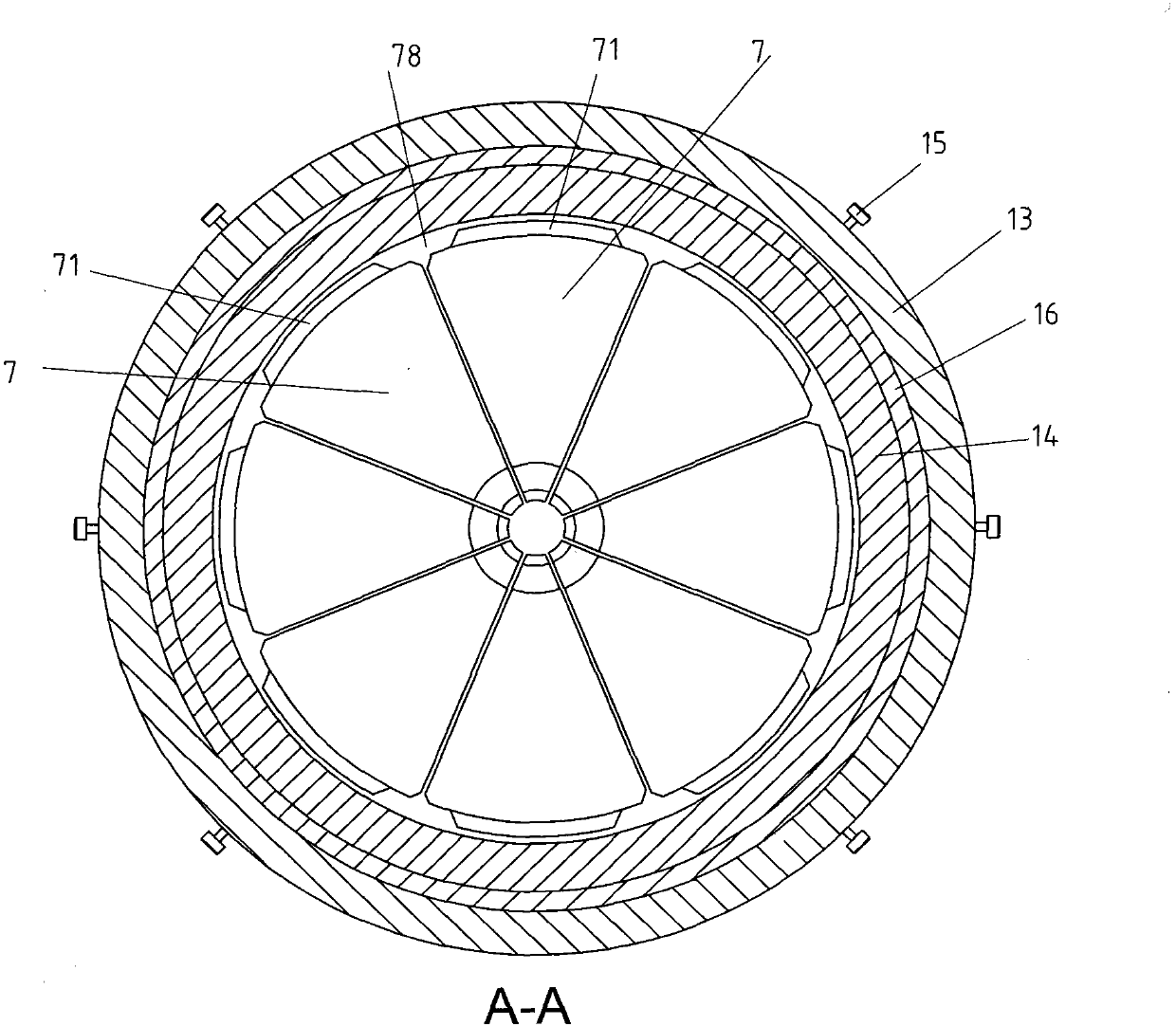 Extrusion forming mould for annular ribs of magnesium alloy shell parts