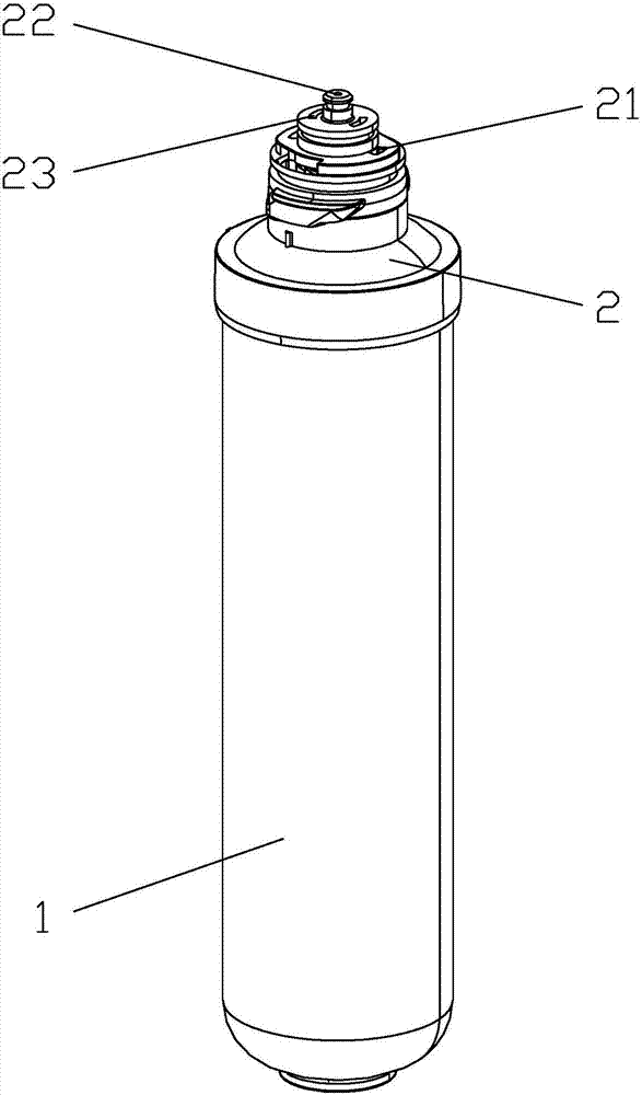 Filter element waterway switching diverter structure