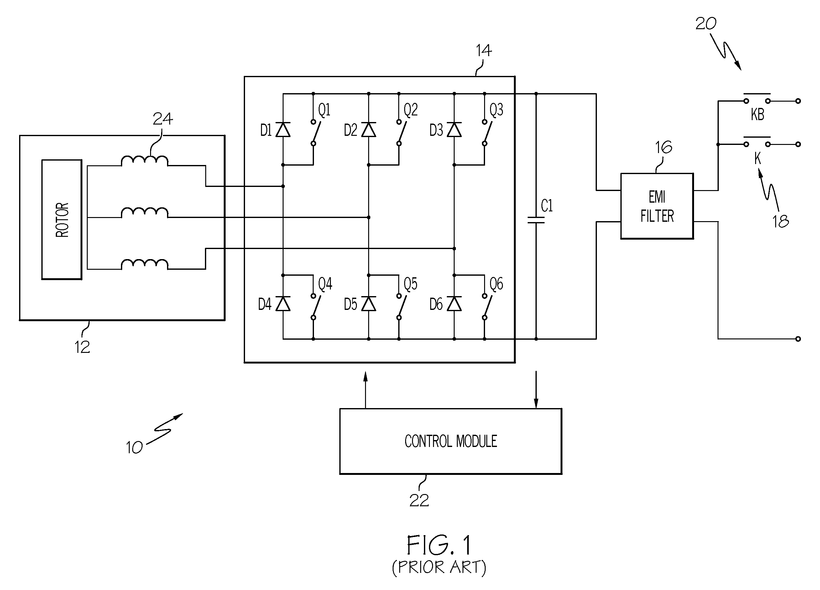 DC bus short circuit compliant power generation systems using induction machine