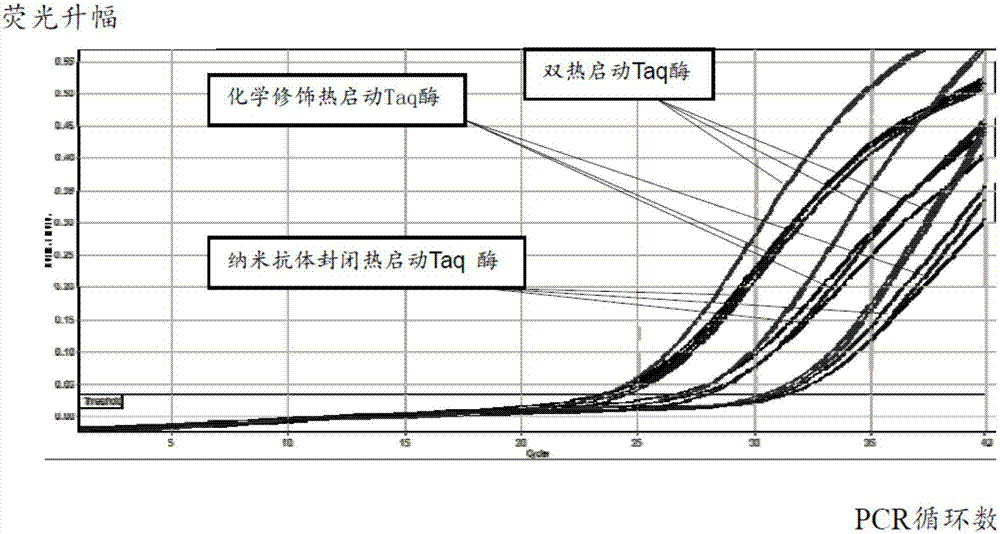 Bis-hot-start DNA polymerase containing nano-antibody and PCR amplification detection method