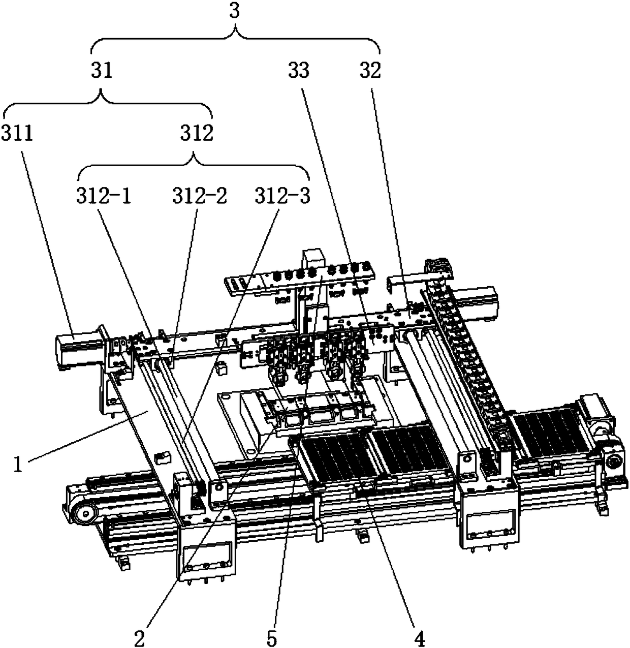 Automatic punching and placing machine