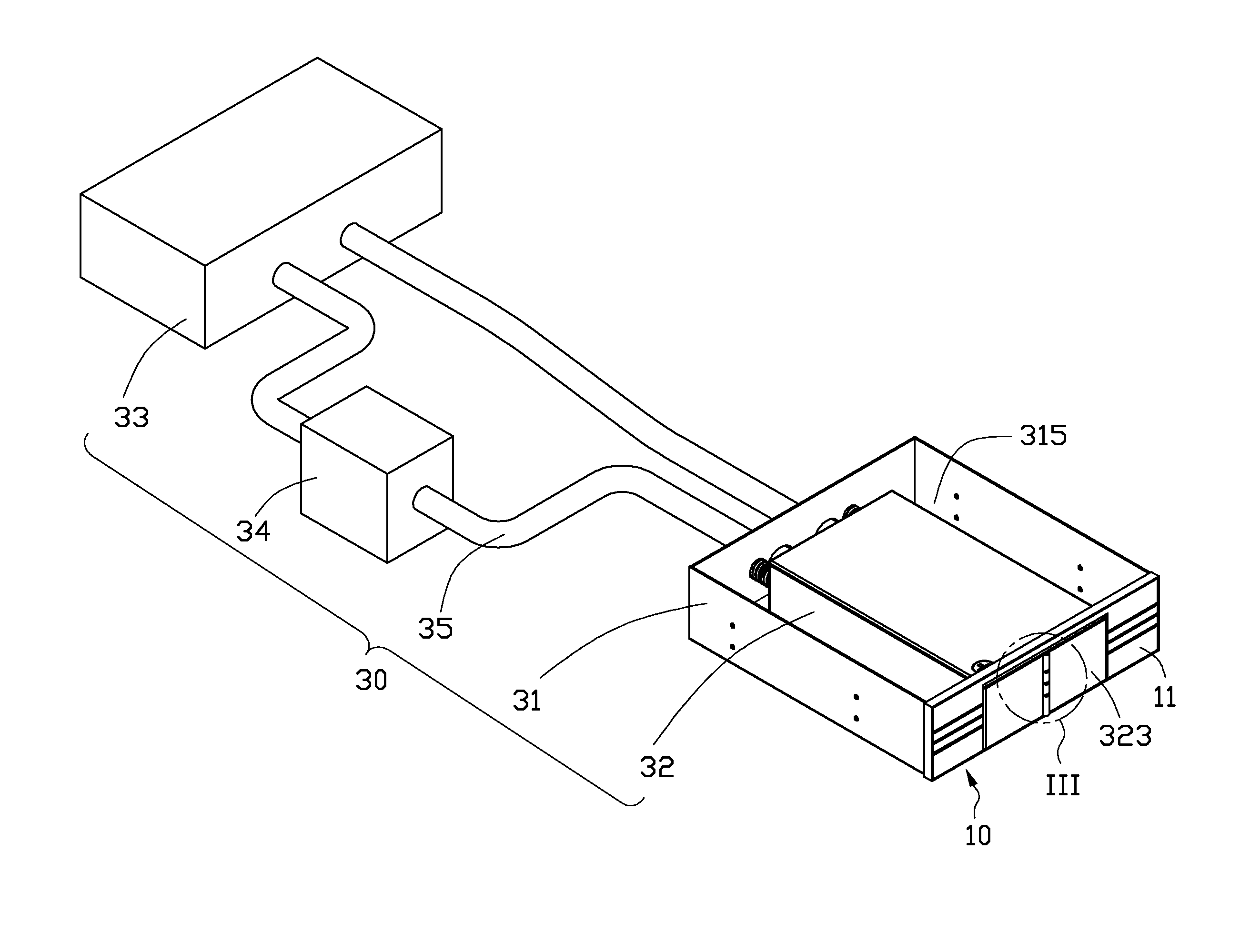 Liquid cooling system and electronic device incorporating the same