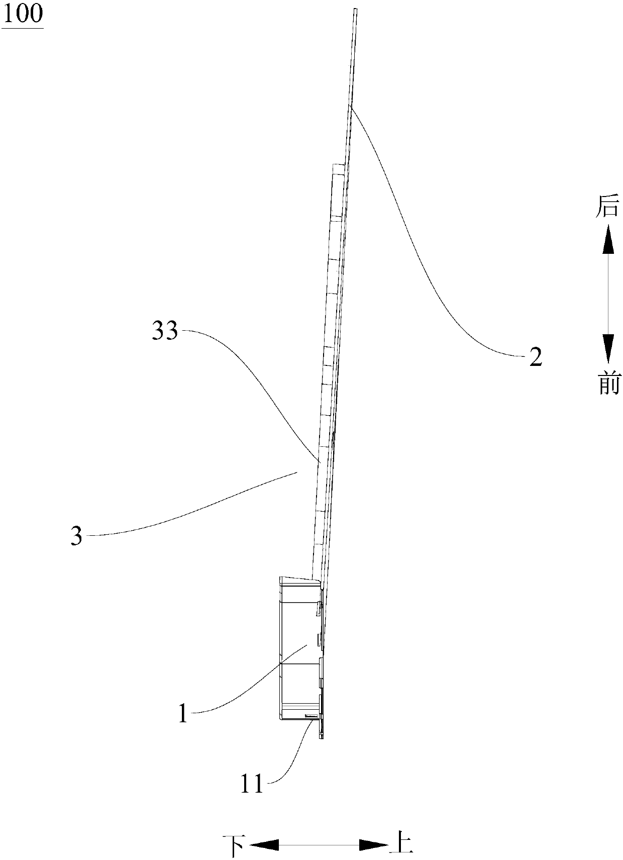 Pneumatic accessory for vehicle and vehicle having same