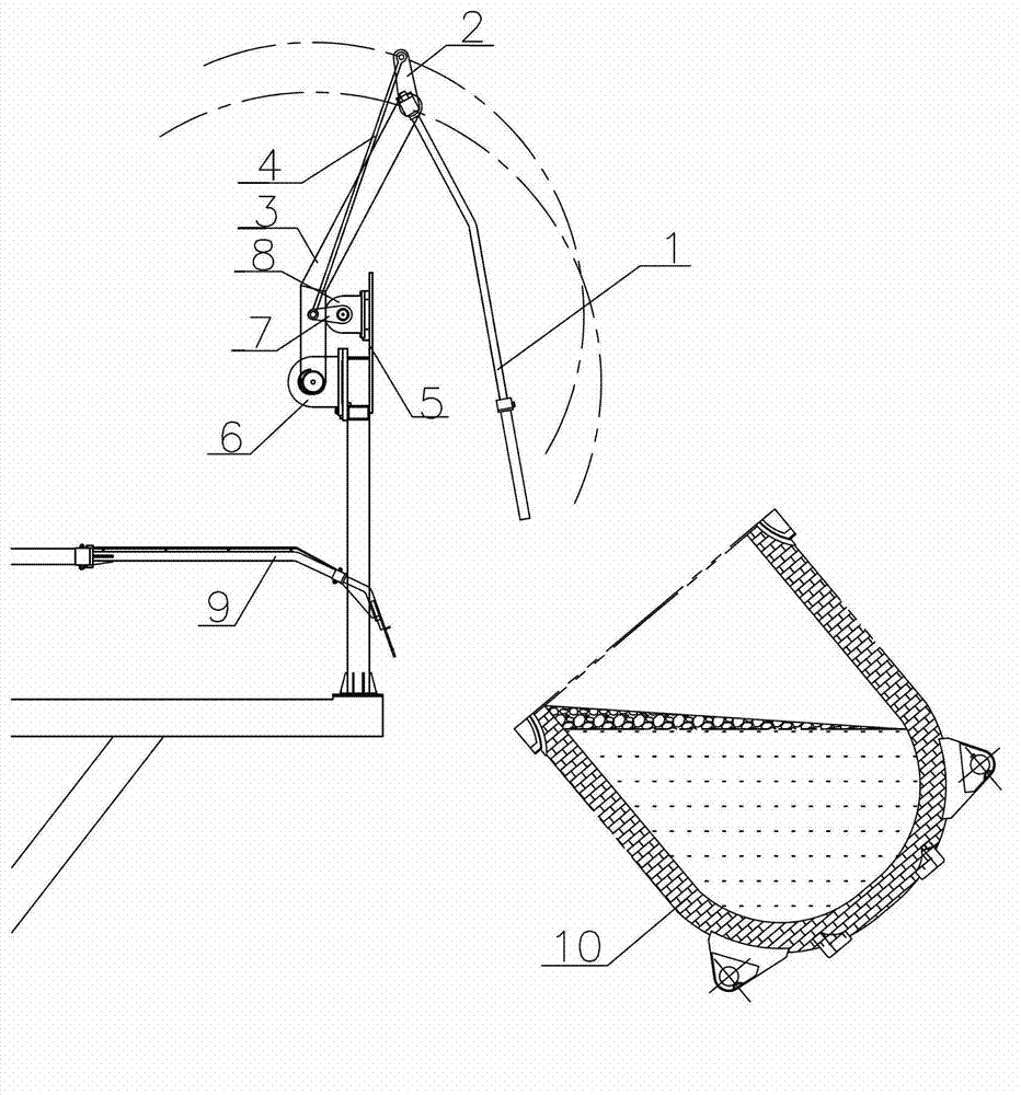 Blow-boiling-type slag gathering device