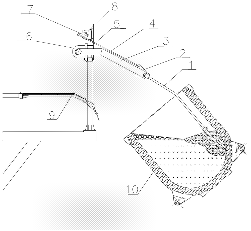 Blow-boiling-type slag gathering device