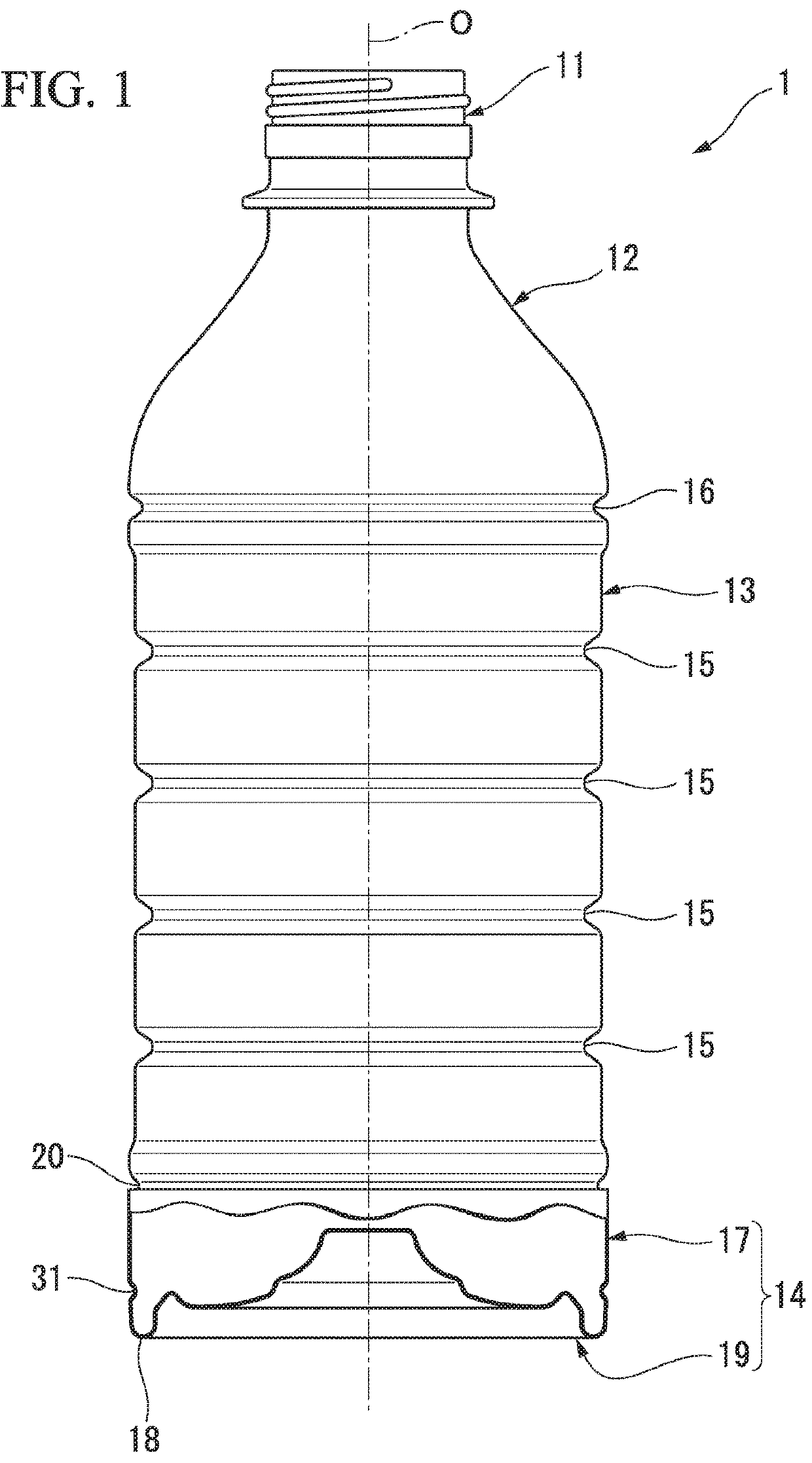 Pressure reduction-absorbing bottle