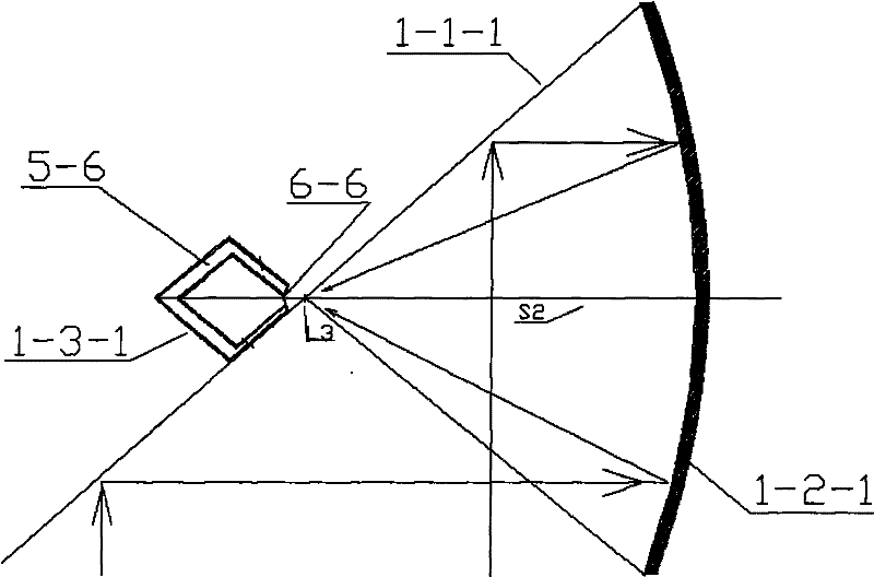 Solar heater with secondary reflection parabolic cylinder surface for gathering light and hollow square closed cavity for daylighting