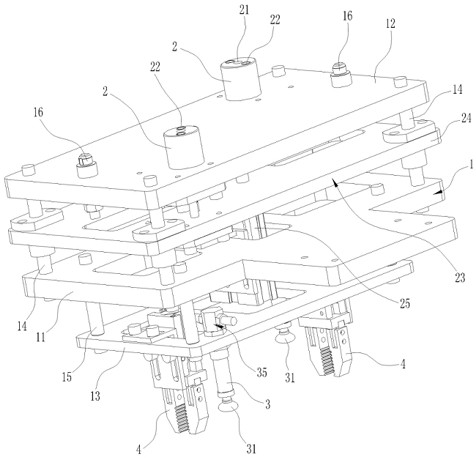 Smart speaker acoustic injection molding insert feeding and picking integrated fixture