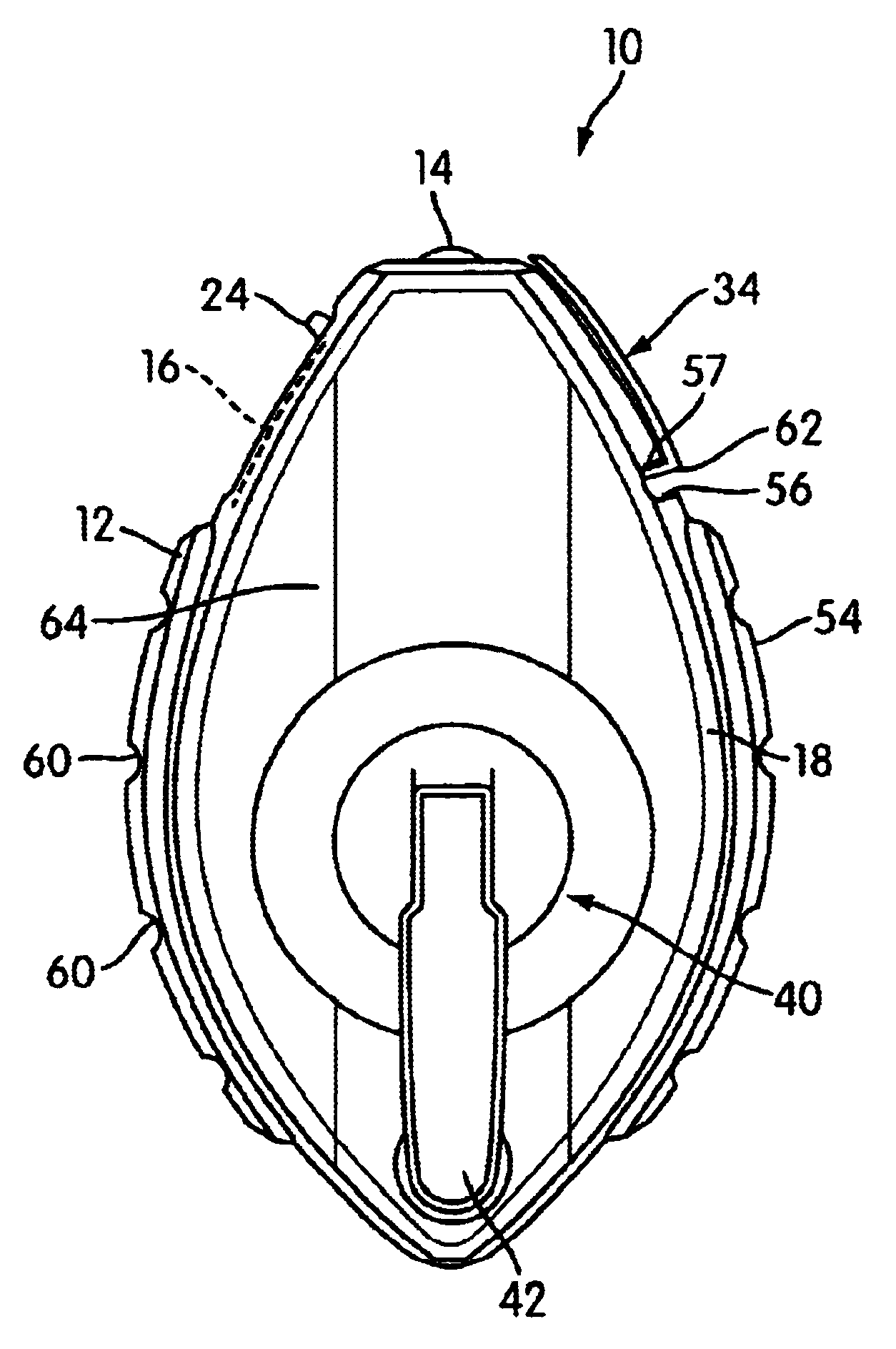 Chalk line with viewing window