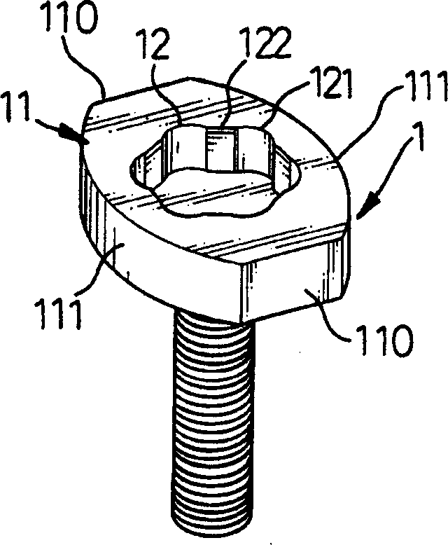 Bolt adapted for many types hand tools to work with