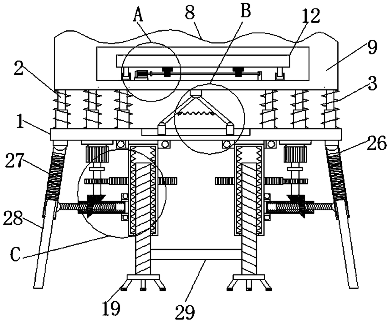 Anti-falling biped bionic robot