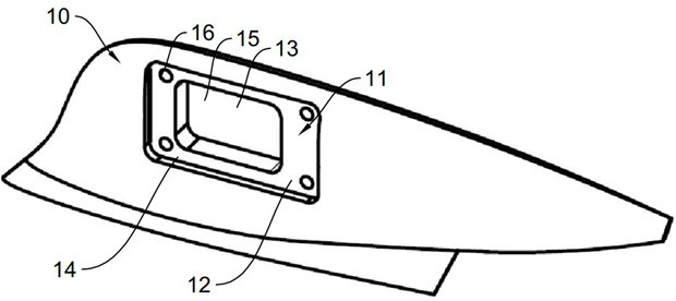 High-speed model horizontal tail concentric-square-shaped angle-changing device with high horizontal tail layout