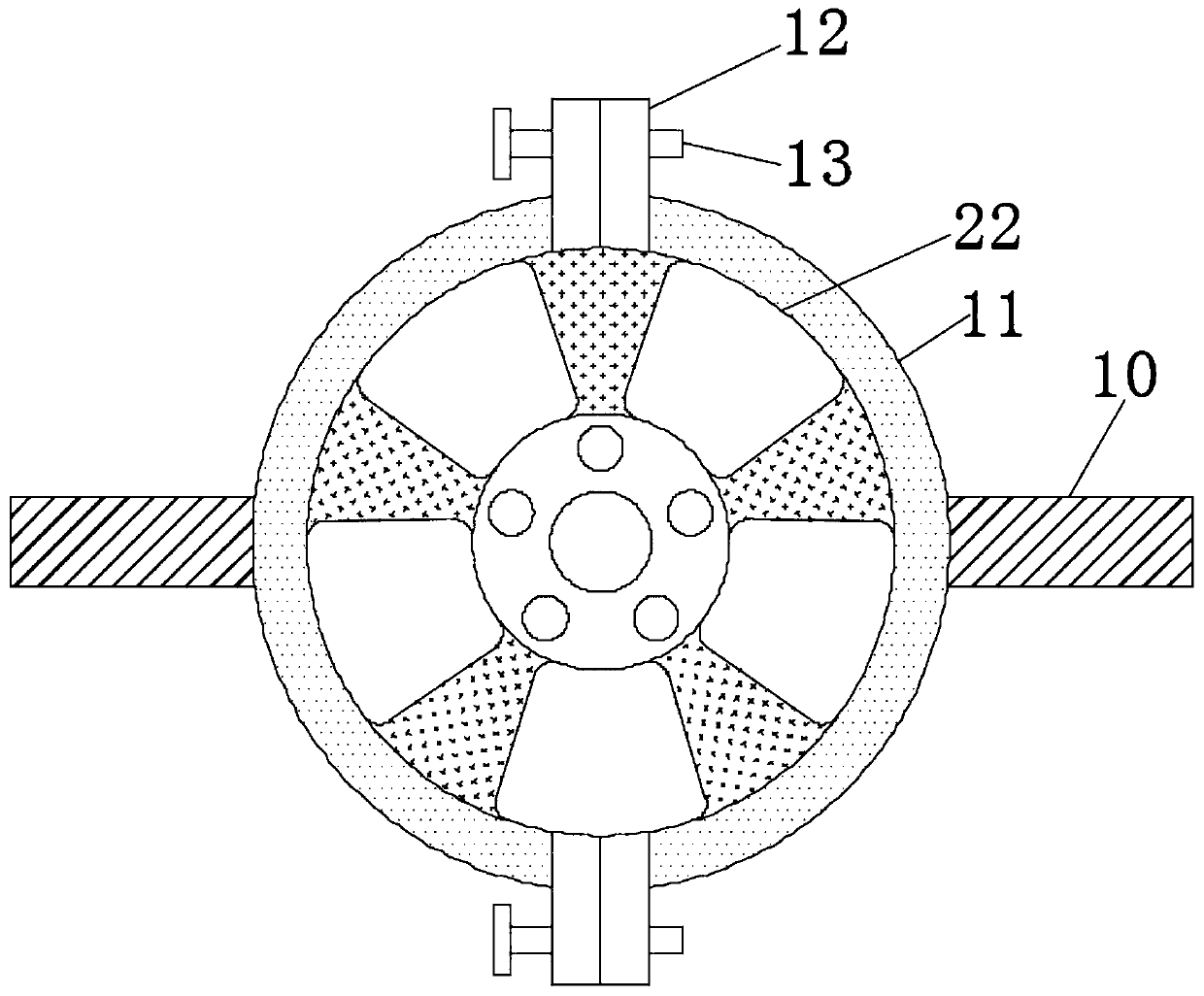 Punching device for automobile hub machining