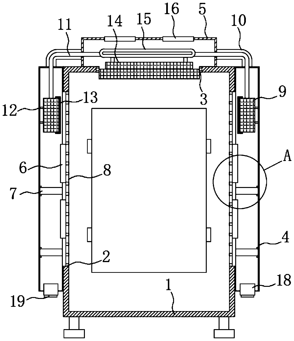 Power distribution cabinet heat dissipation device