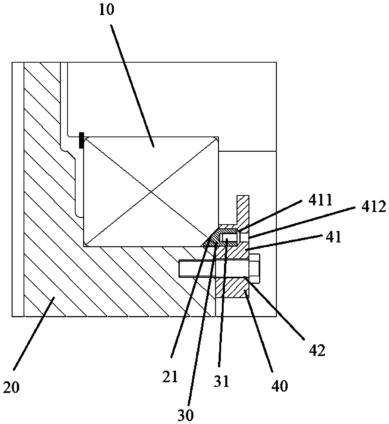 Bearing outer ring stop structure suitable for wind power gearbox