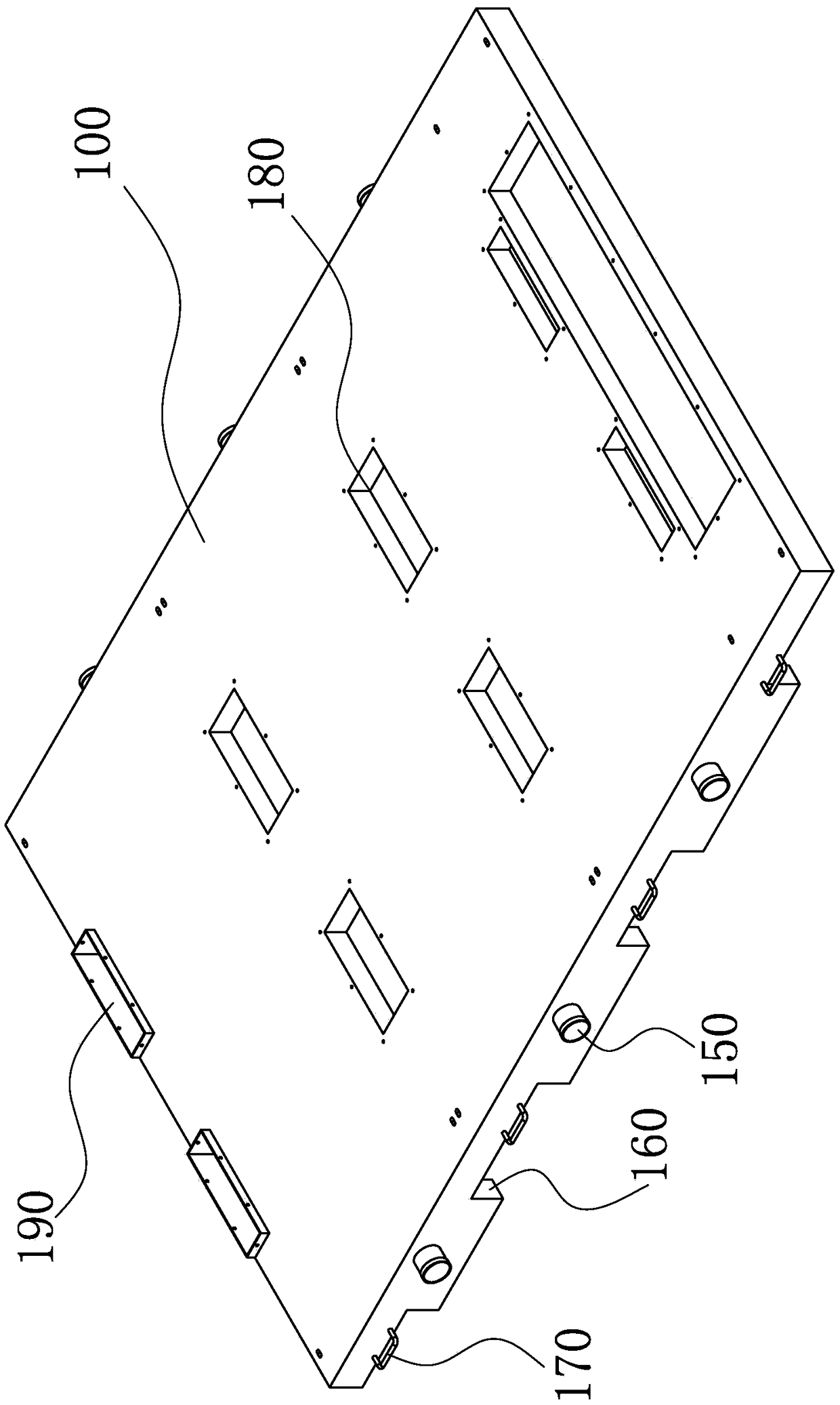 An air-cooled structure and a battery box