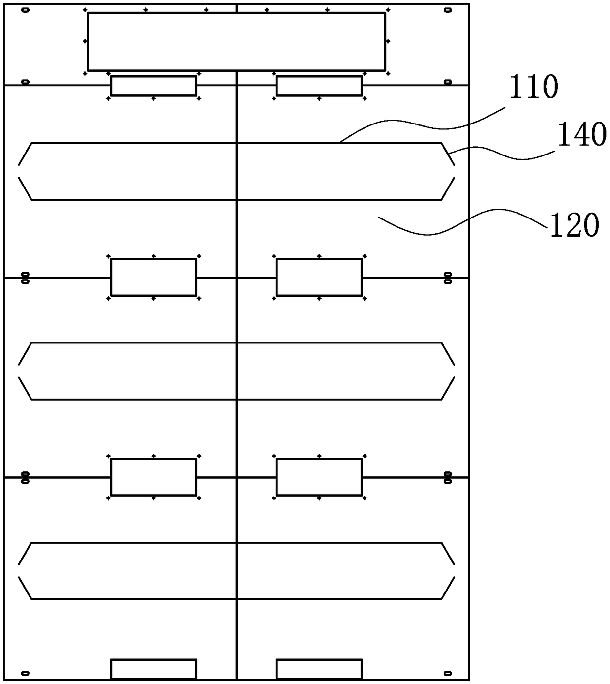 An air-cooled structure and a battery box