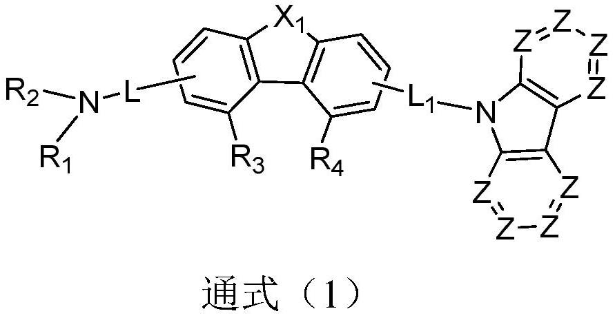 A compound containing triarylamine structure and organic electroluminescent device prepared therefrom