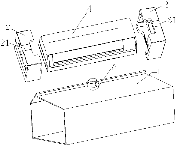 Packaging device and packaging container for air conditioner