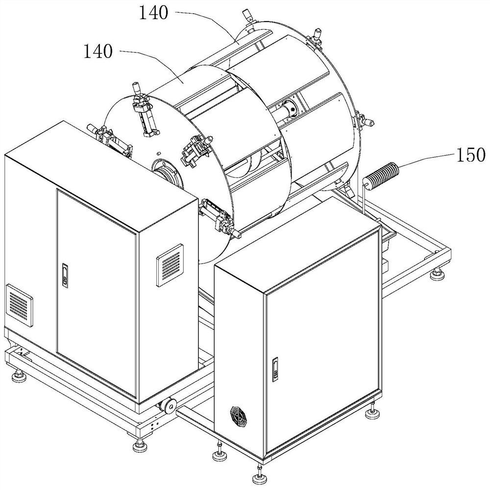 Membrane filament winding equipment and membrane filament cutting device