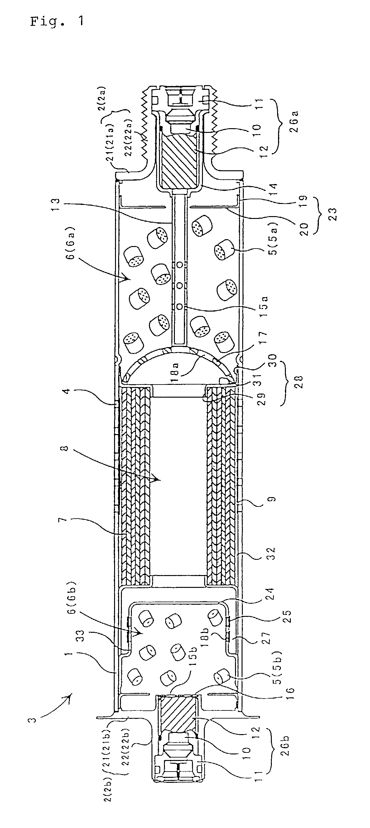 Gas generator for air bag and air bag device