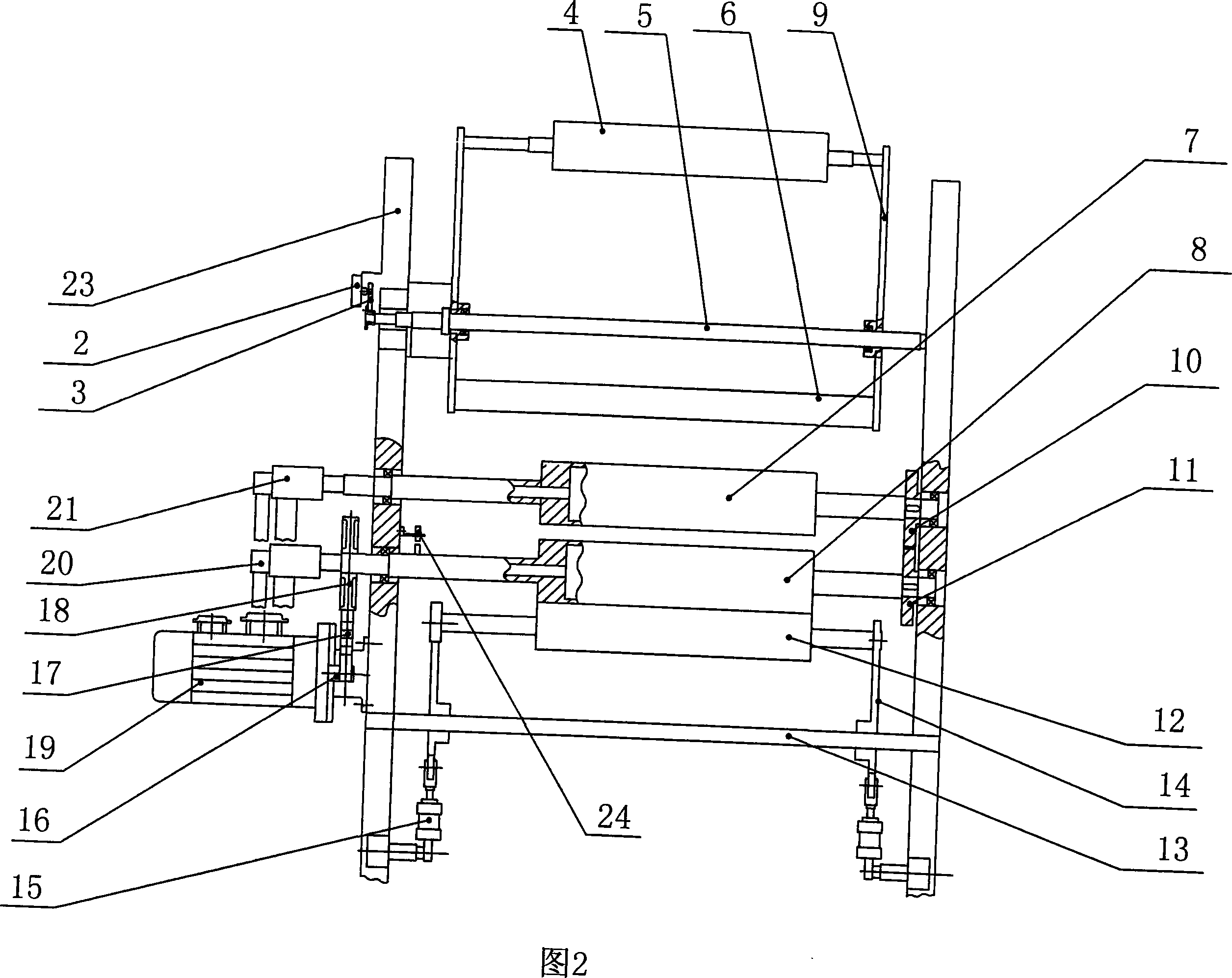 Printing machine introducing and preprocessing device for easy-to-stretch coiling block material