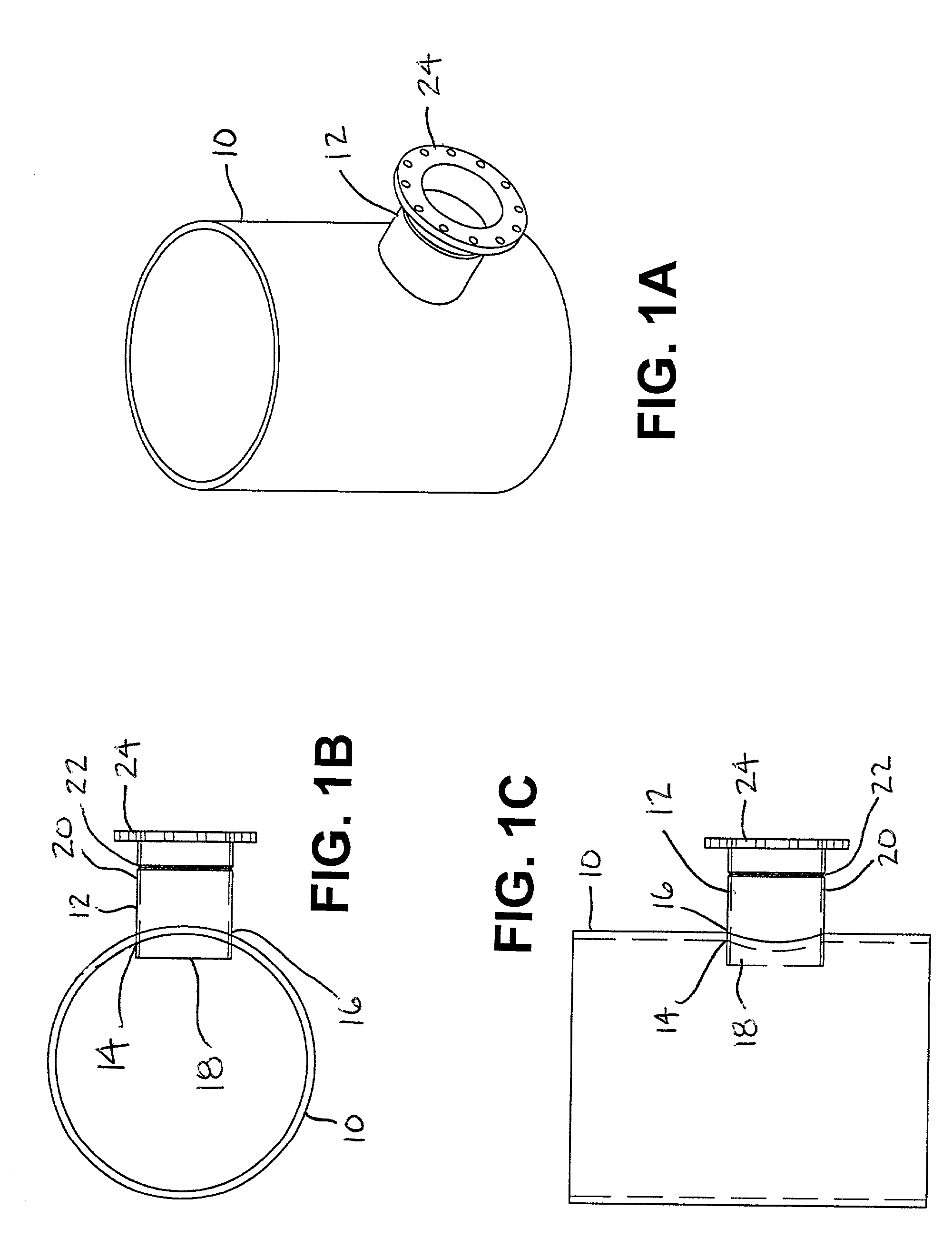 Branch pipe/tank nozzle test plug and method of use