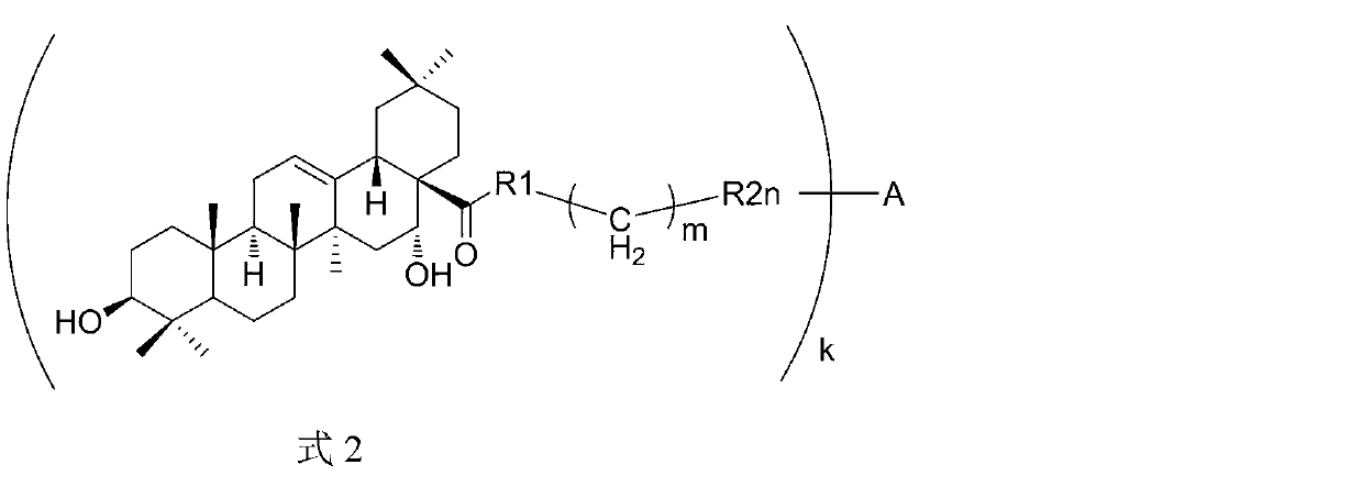 Triterpene derivative and preparation method and application