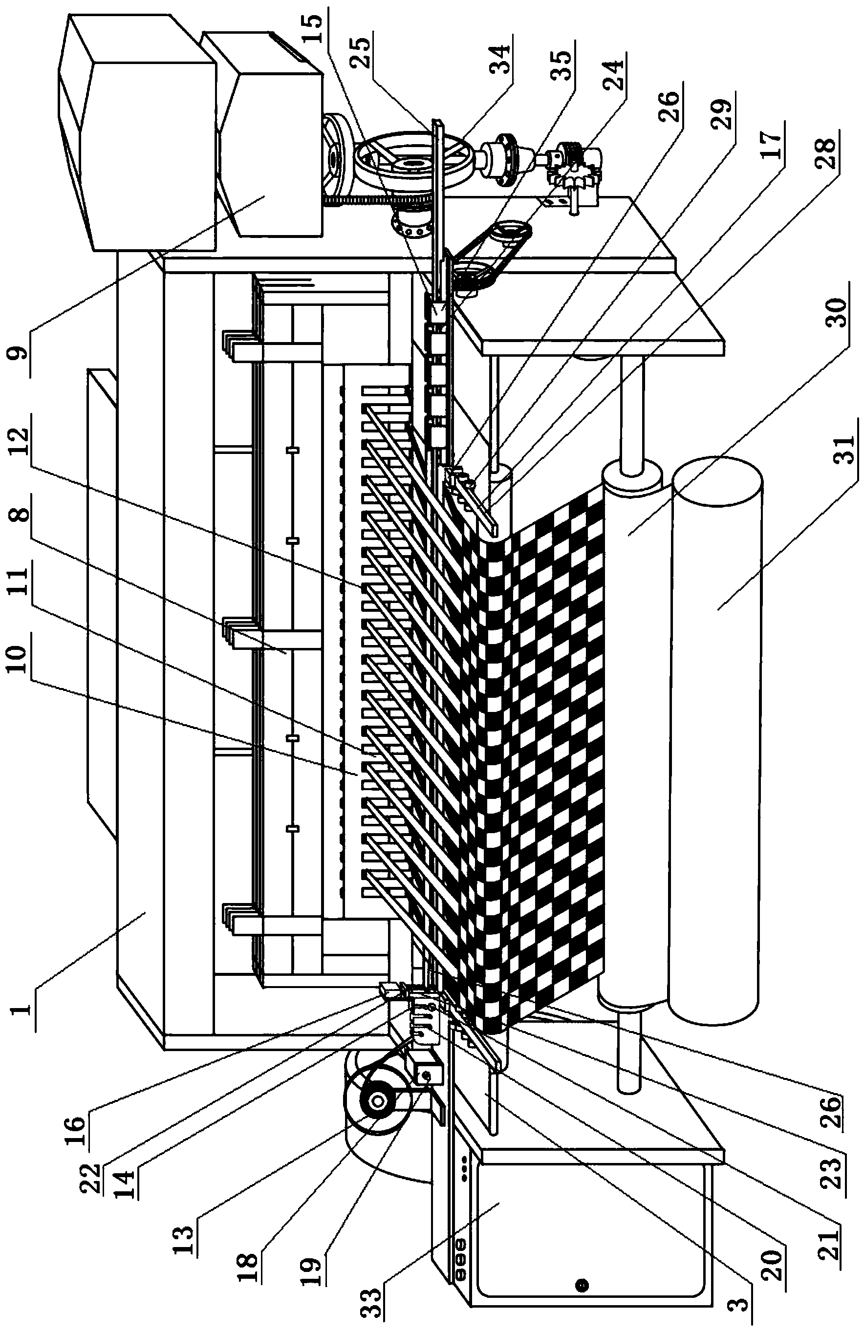 Broad-width carbon-fiber knitting machine and method for producing carbon-fiber gridding cloth by using same