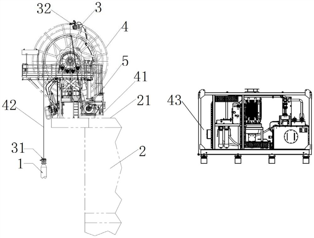 Emergency release system for output hose and use method thereof