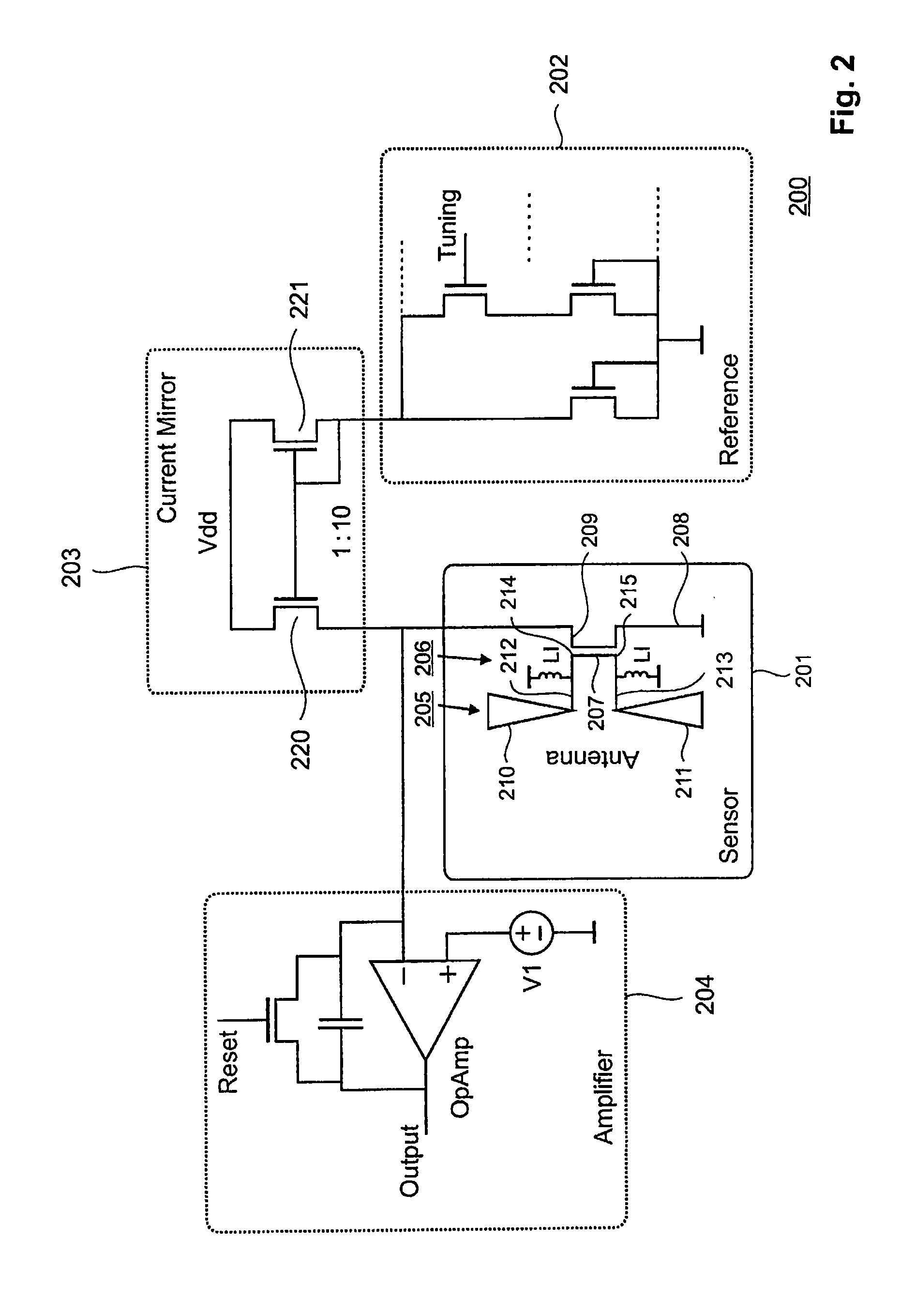 Wide-band antenna coupled spectrometer using CMOS transistor