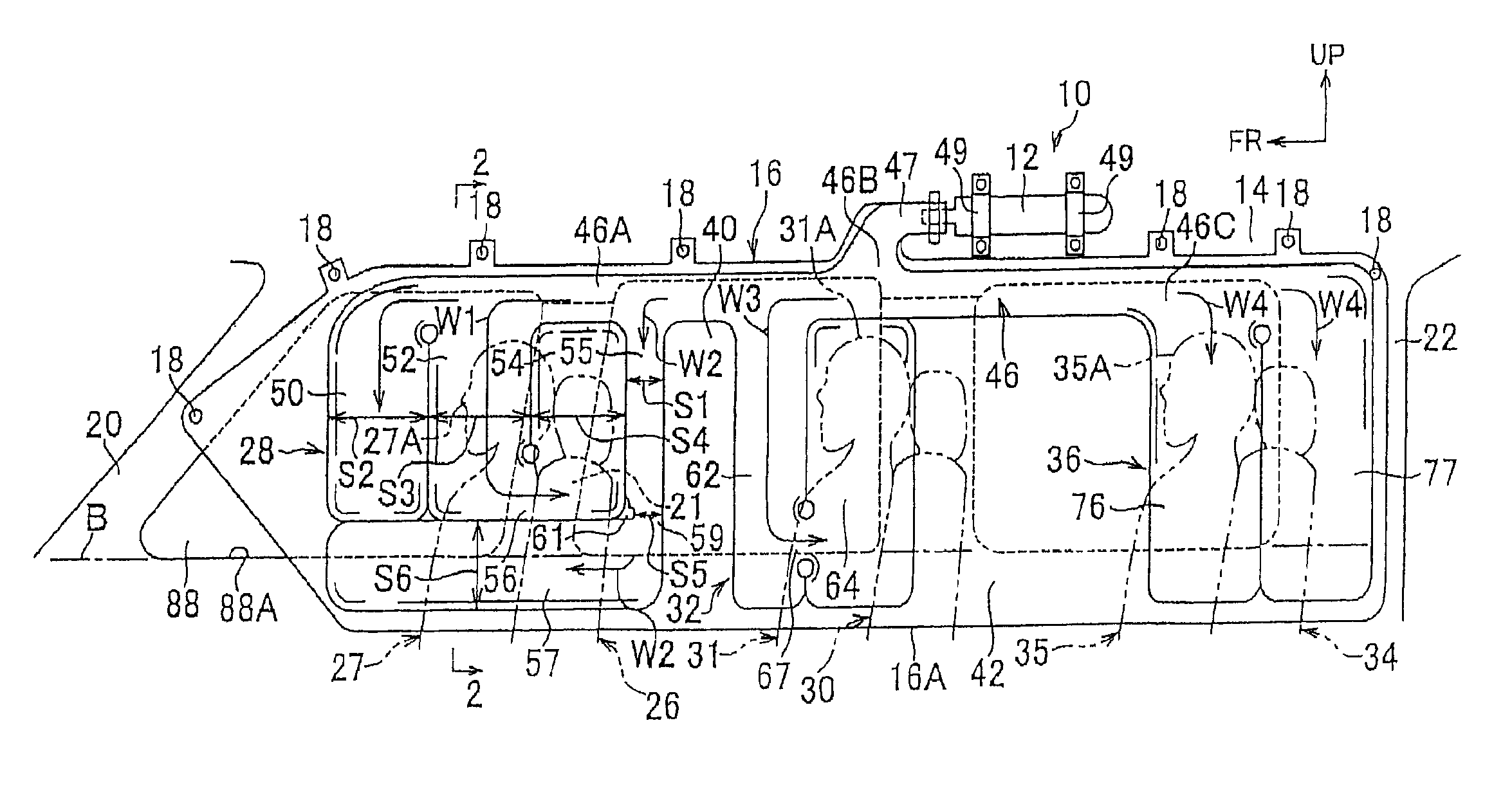 Head protecting airbag system