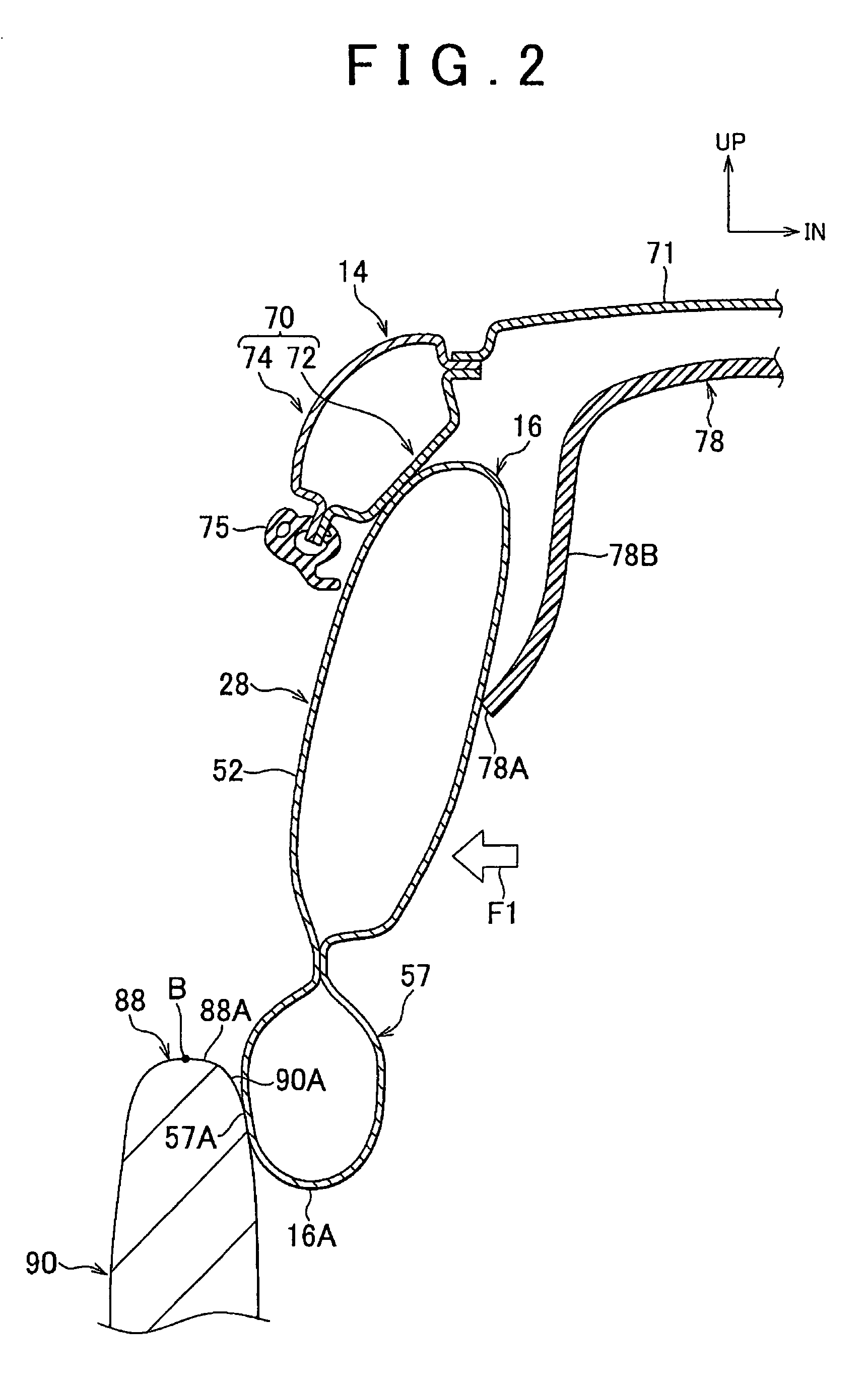 Head protecting airbag system