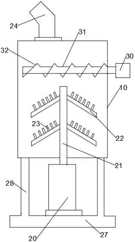 Contaminated soil restoration treatment device