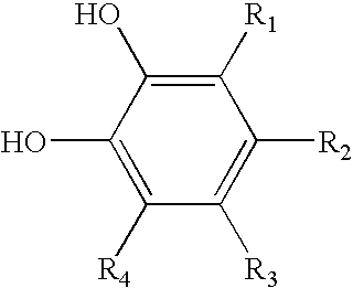 Rubber compositions comprising catechols and/or resorcinols and the use thereof in golf balls