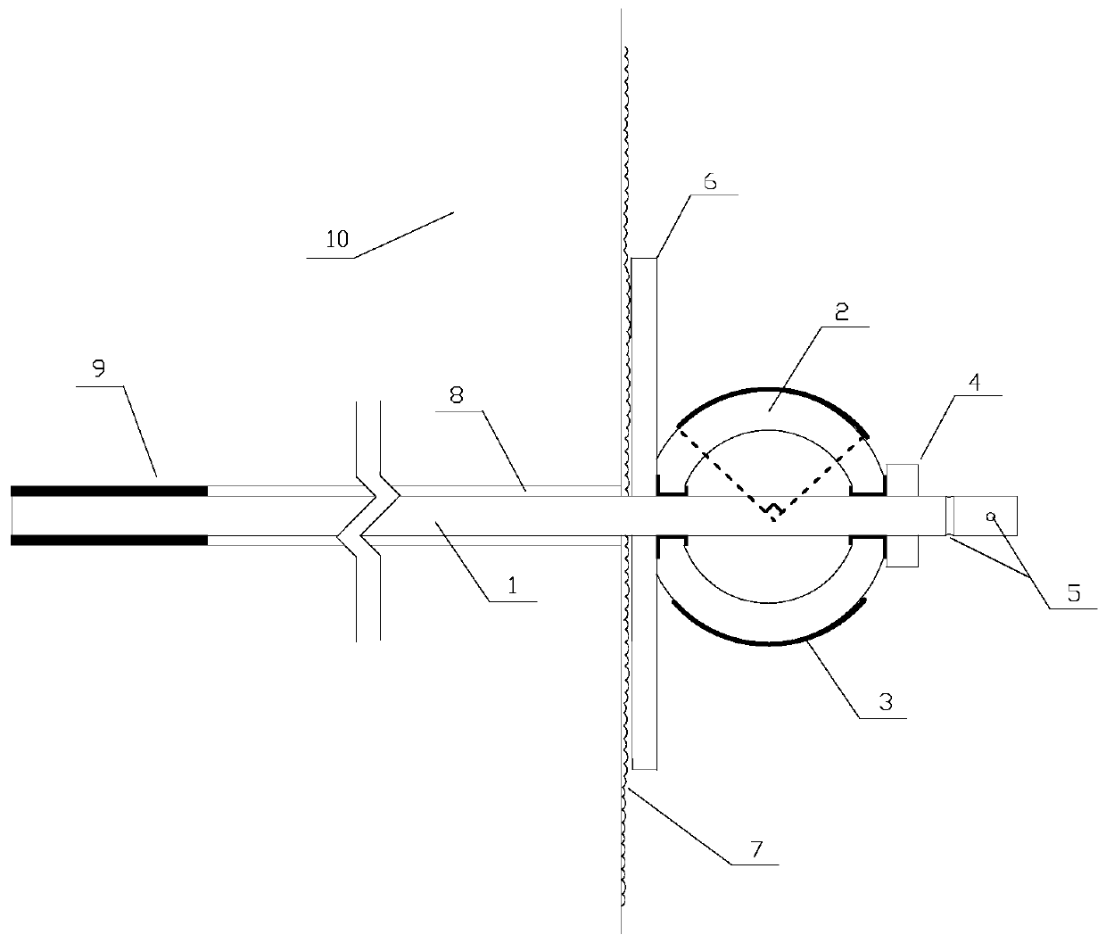 A bolt support device and method for deforming an energy-absorbing anchor ring and preventing bolt fracture and ejection