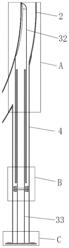 Sleeve supporting structure of large liquid hydrogen vacuum double-layer spherical tank