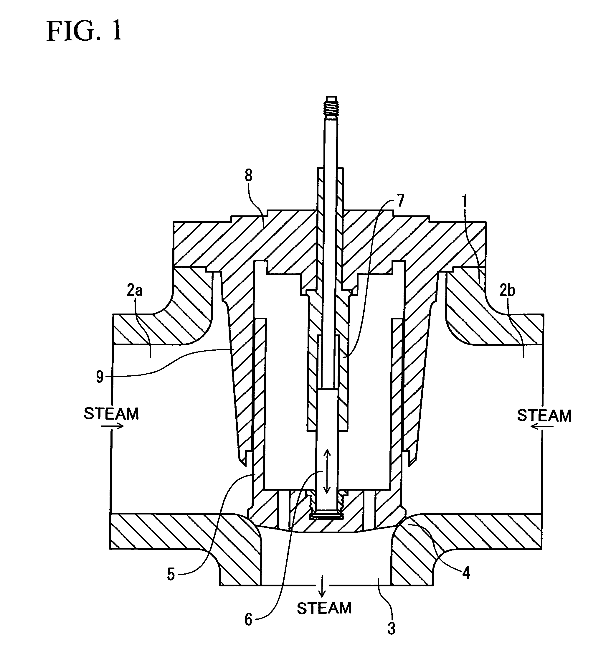 Valve gear having a valve stem and a valve bush