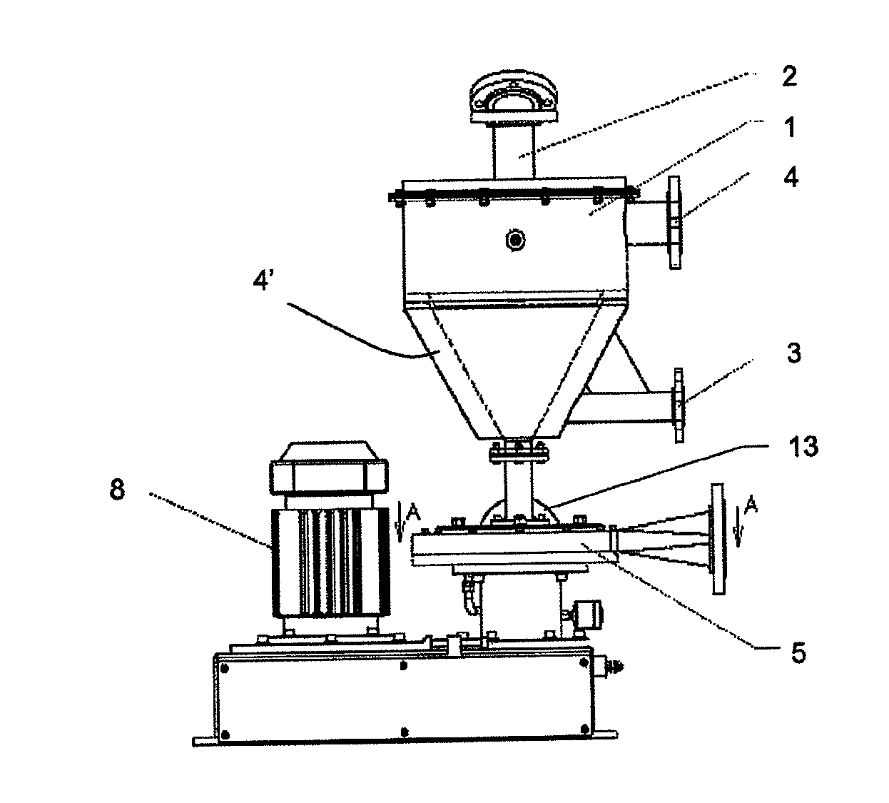 Device for preparing a dispersion of water-soluble polymers in water, and method implementing the device